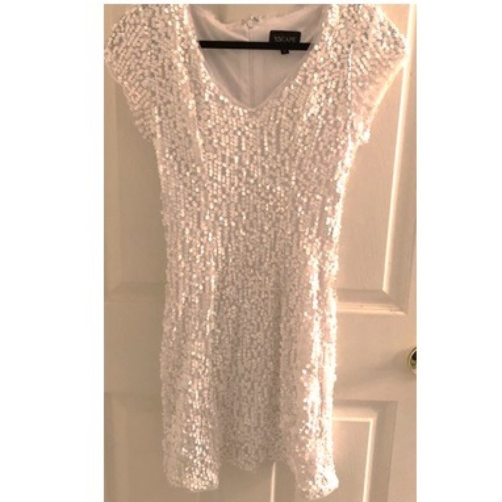 Nordstrom XScape White Sequin Dress